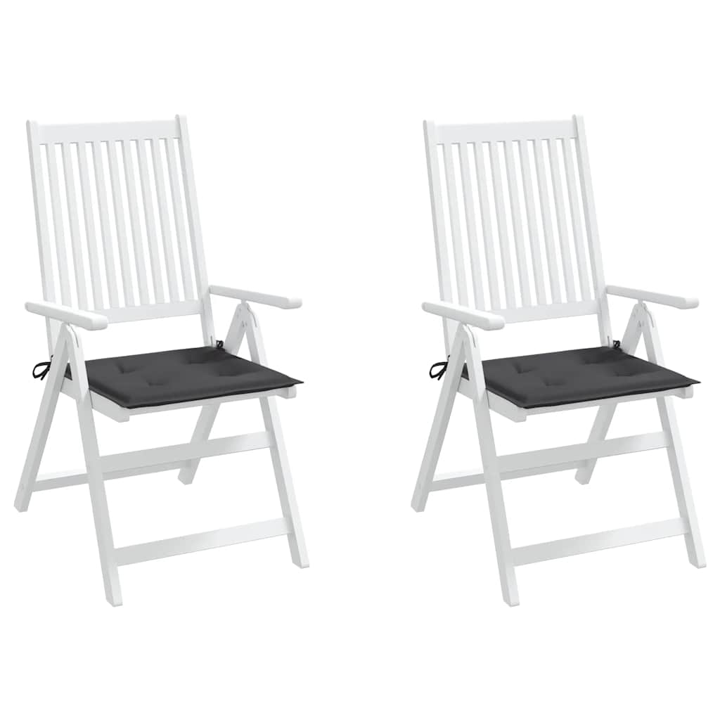 vidaXL Gartenstuhl-Kissen 2 Stk. Anthrazit 40x40x3 cm Oxford-Gewebe