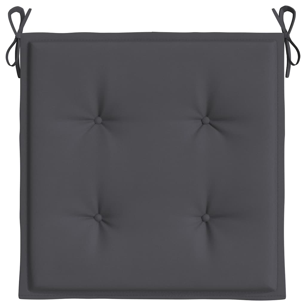 vidaXL Gartenstuhl-Kissen 2 Stk. Anthrazit 40x40x3 cm Oxford-Gewebe