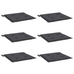 vidaXL Gartenstuhl-Kissen 6 Stk. Anthrazit 40x40x3 cm Oxford-Gewebe