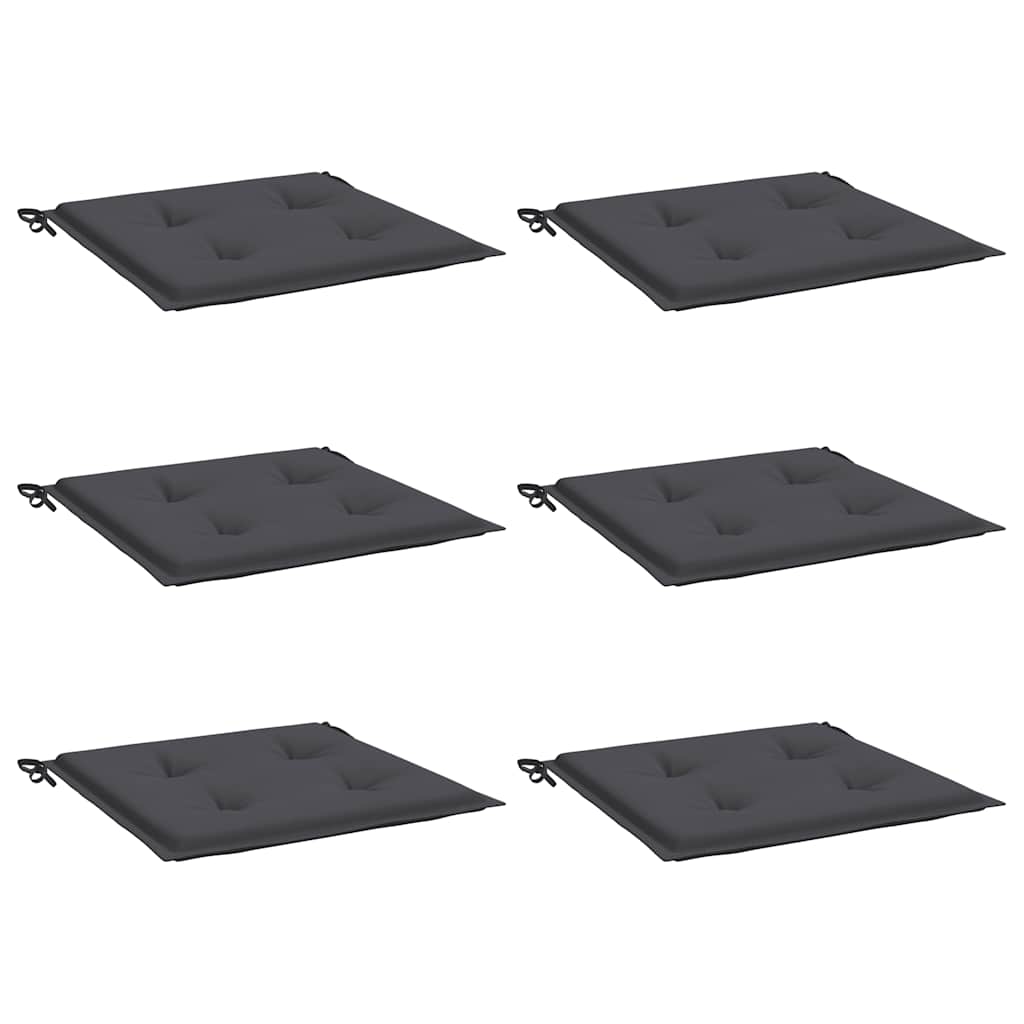 vidaXL Gartenstuhl-Kissen 6 Stk. Anthrazit 40x40x3 cm Oxford-Gewebe