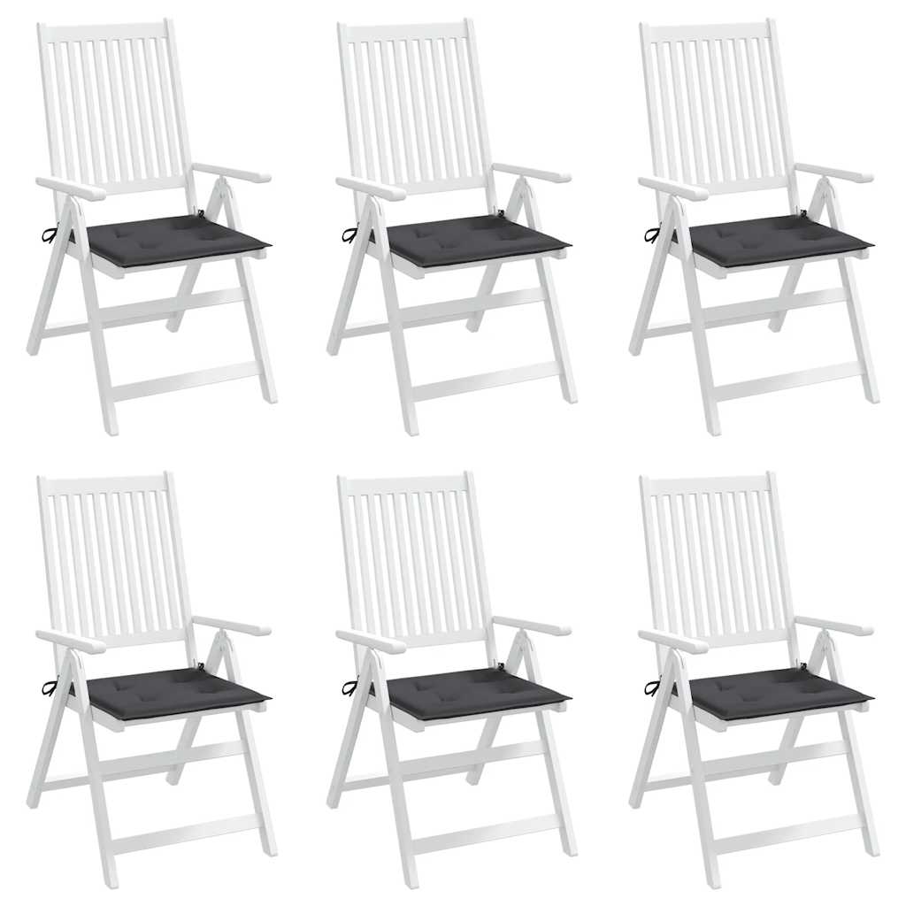 vidaXL Gartenstuhl-Kissen 6 Stk. Anthrazit 40x40x3 cm Oxford-Gewebe