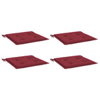 vidaXL Gartenstuhl-Kissen 4 Stk. Weinrot 40x40x3 cm Oxford-Gewebe