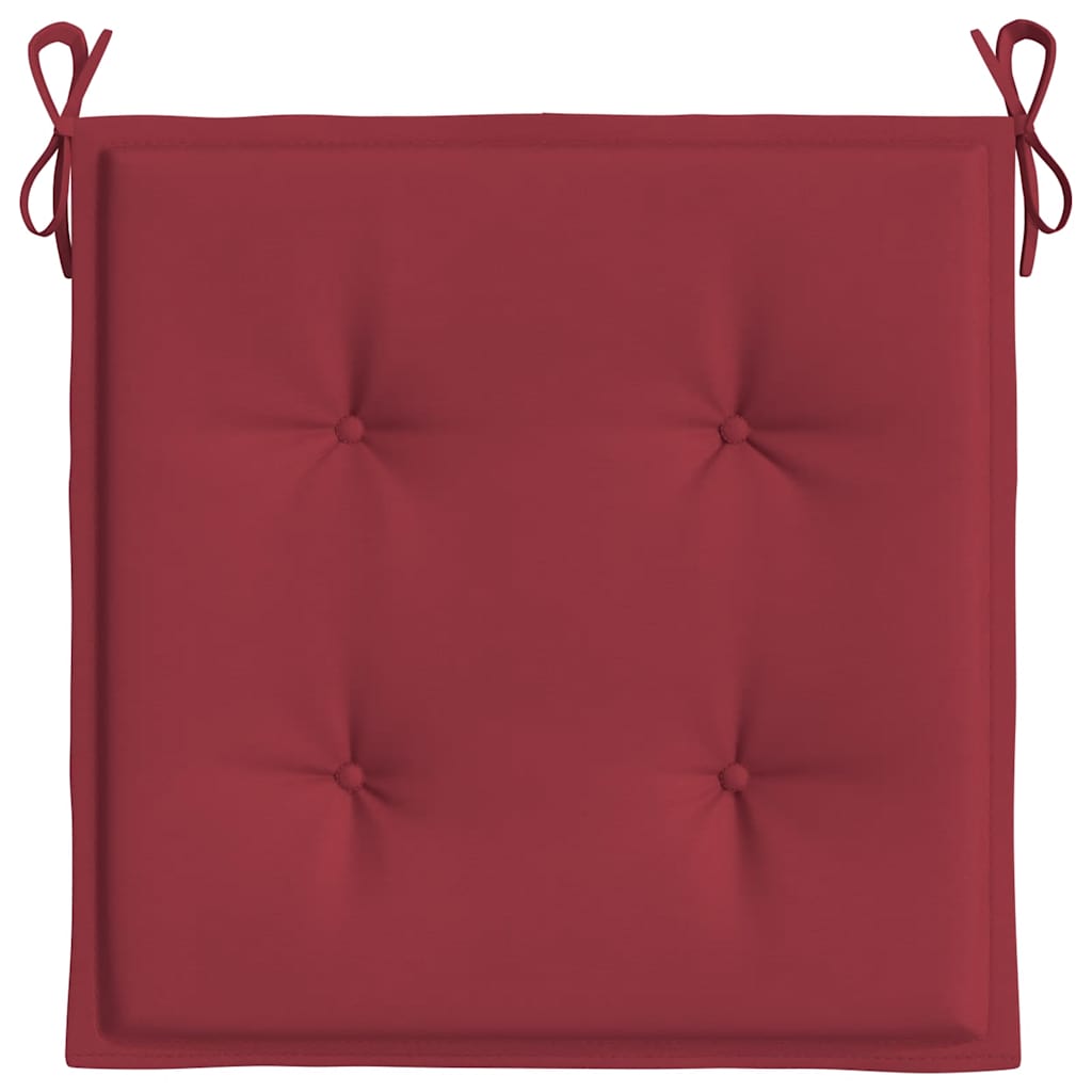 vidaXL Gartenstuhl-Kissen 4 Stk. Weinrot 40x40x3 cm Oxford-Gewebe
