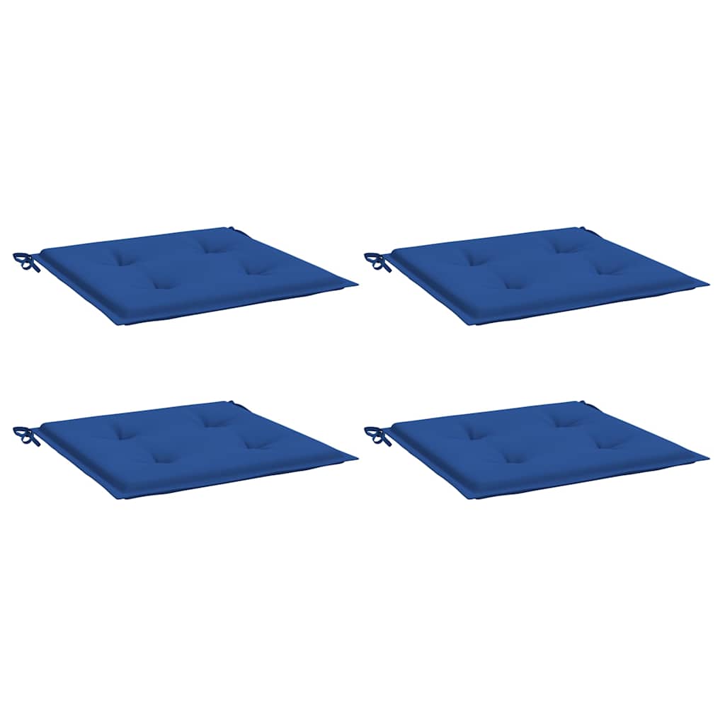 vidaXL Gartenstuhl-Kissen 4 Stk. Königsblau 40x40x4 cm Oxford-Gewebe