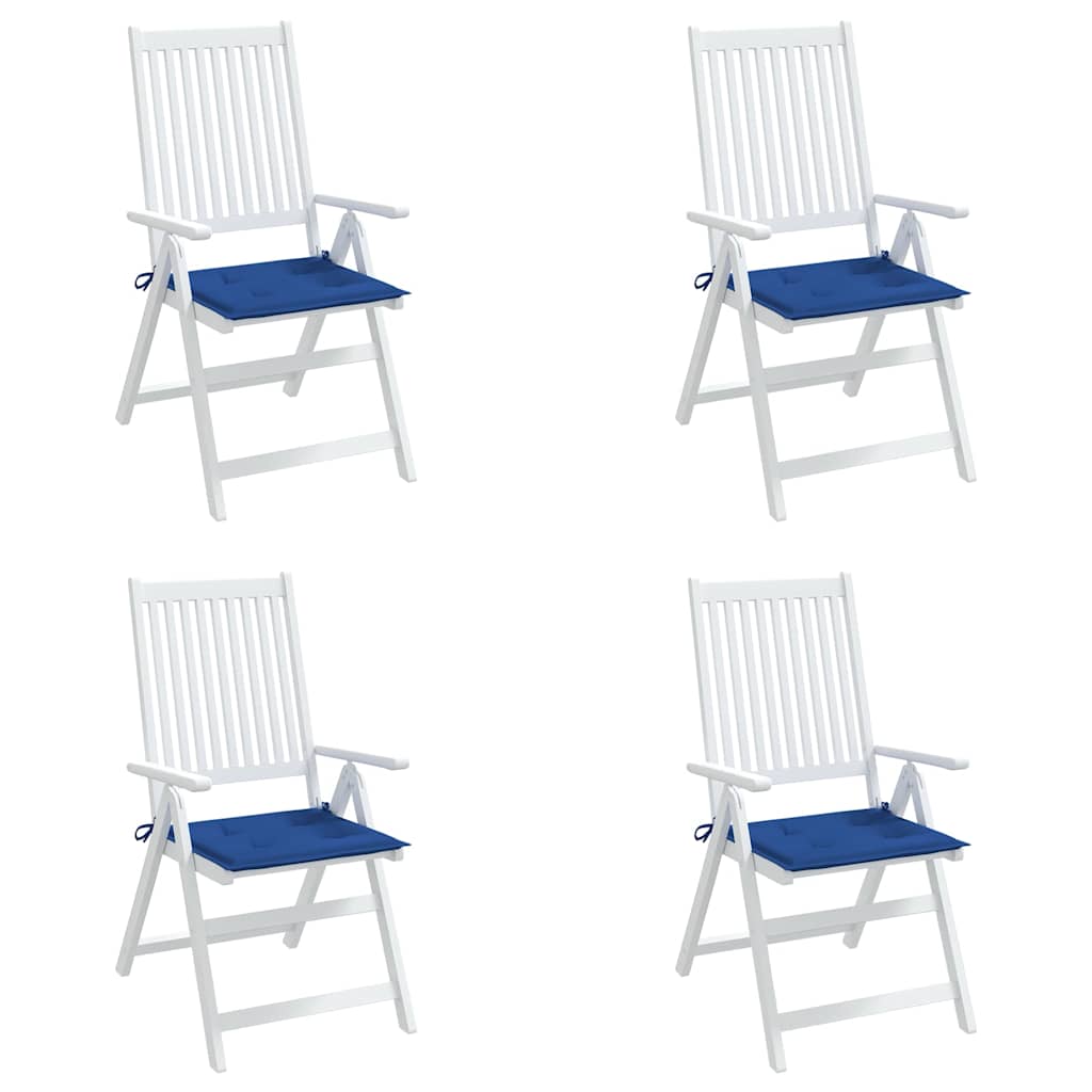 vidaXL Gartenstuhl-Kissen 4 Stk. Königsblau 40x40x4 cm Oxford-Gewebe