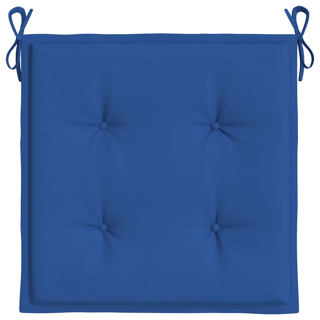 vidaXL Gartenstuhl-Kissen 4 Stk. Königsblau 40x40x4 cm Oxford-Gewebe