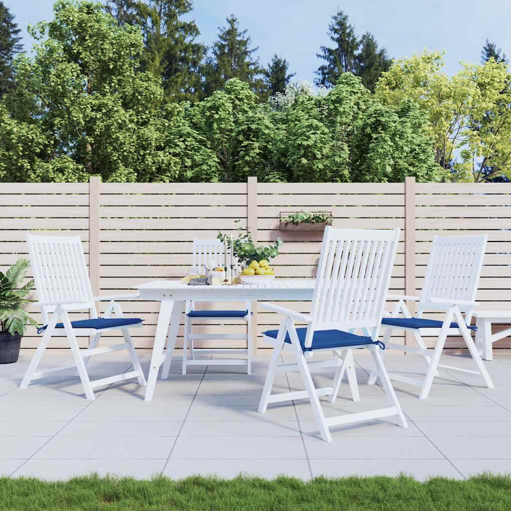 vidaXL Gartenstuhl-Kissen 4 Stk. Königsblau 40x40x4 cm Oxford-Gewebe