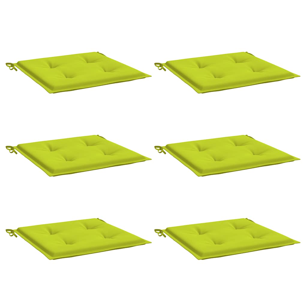 vidaXL Gartenstuhl-Kissen 6 Stk. Knallgrün 40x40x3 cm Oxford-Gewebe