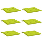 vidaXL Gartenstuhl-Kissen 6 Stk. Knallgrün 40x40x3 cm Oxford-Gewebe