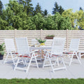 vidaXL Gartenstuhl-Kissen 6Stk. Rot Karomuster 40x40x4cm Oxford-Gewebe