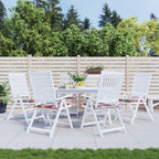 vidaXL Gartenstuhl-Kissen 6Stk. Rot Karomuster 40x40x4cm Oxford-Gewebe