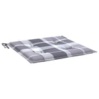 vidaXL Gartenstuhl-Kissen 6 Stk. Grau Karomuster 40x40x4 cm