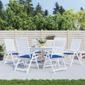 vidaXL Gartenstuhl-Kissen 6 Stk. Königsblau 50x50x4 cm Oxford-Gewebe