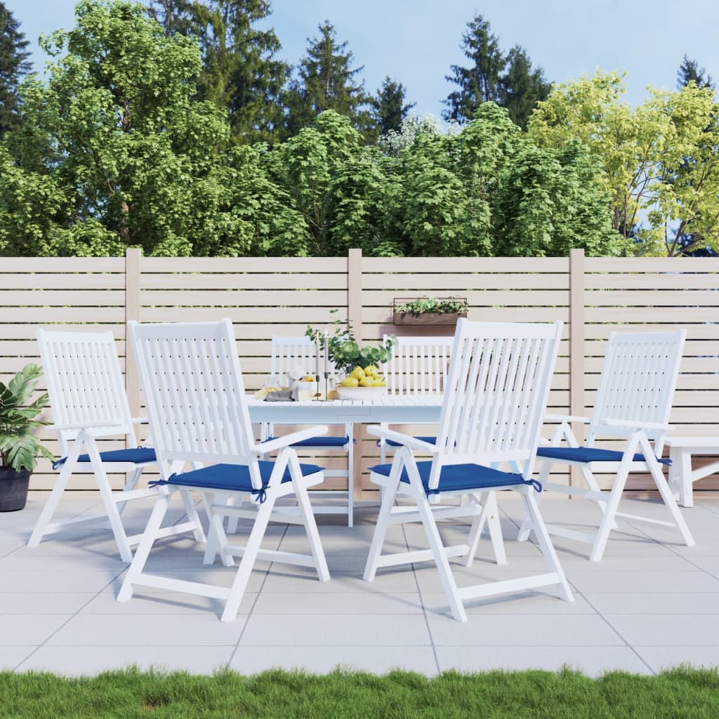 vidaXL Gartenstuhl-Kissen 6 Stk. Königsblau 50x50x4 cm Oxford-Gewebe