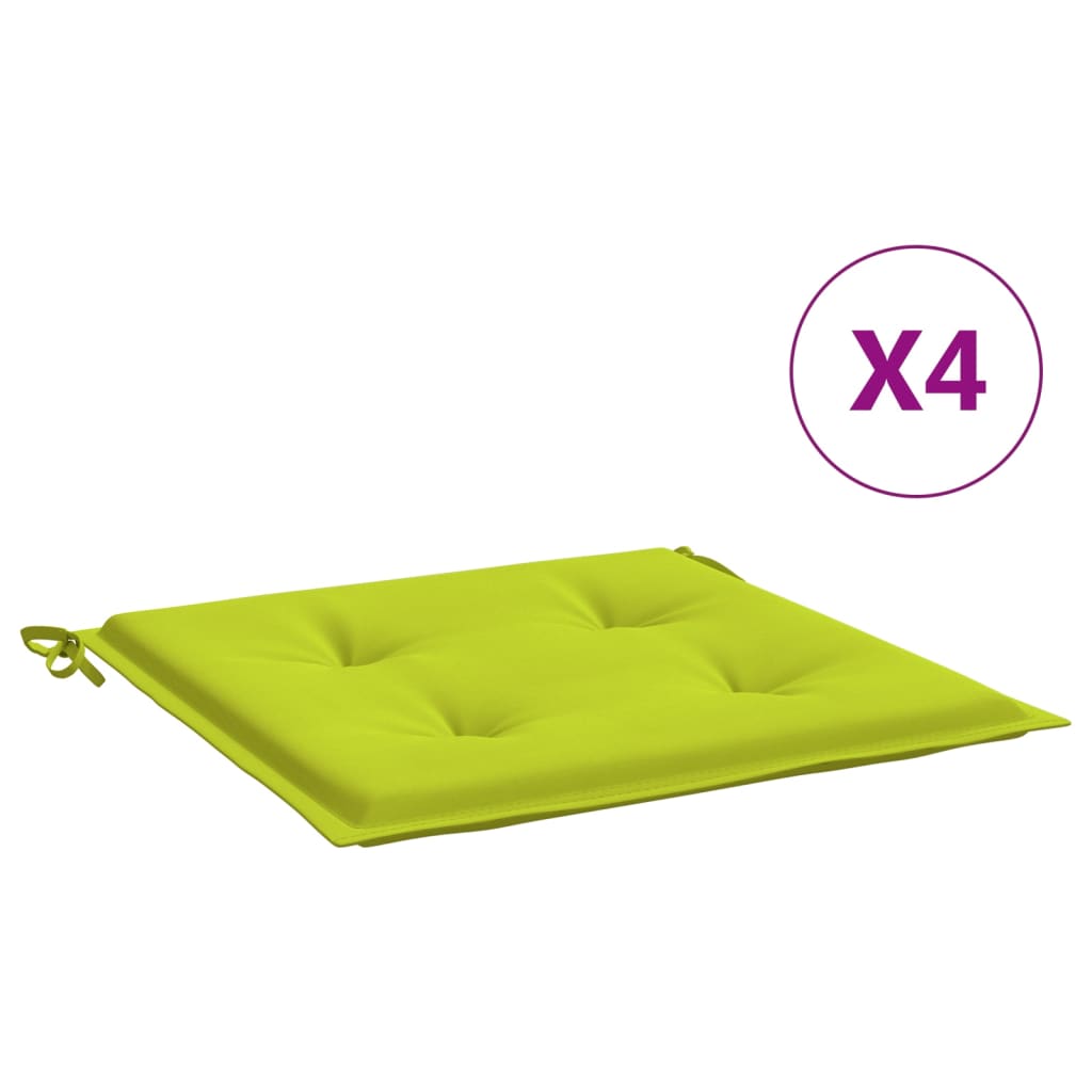 vidaXL Gartenstuhl-Kissen 4 Stk. Knallgrün 50x50x4 cm Oxford-Gewebe