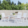 vidaXL Gartenstuhl-Kissen 4Stk. Rot Karomuster 50x50x4cm Oxford-Gewebe