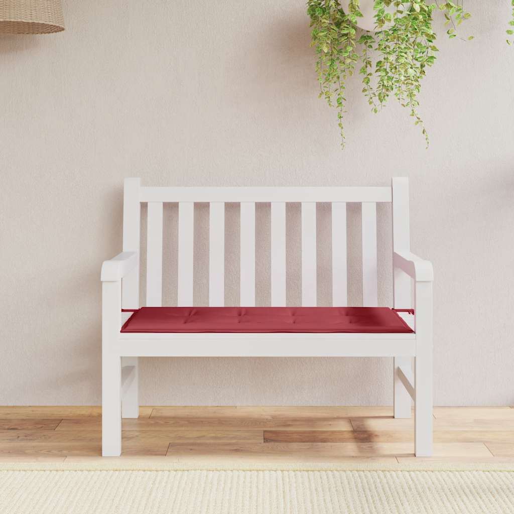 vidaXL Gartenbank-Auflage Weinrot 100x50x4 cm Oxford-Gewebe