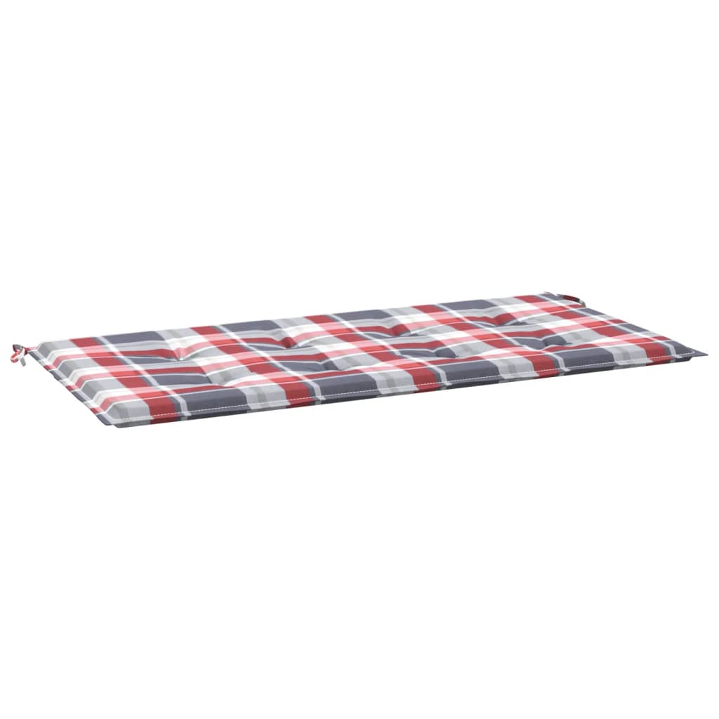 vidaXL Gartenbank-Auflage Rot Karomuster 100x50x3 cm Oxford-Gewebe