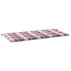 vidaXL Gartenbank-Auflage Rot Karomuster 100x50x3 cm Oxford-Gewebe