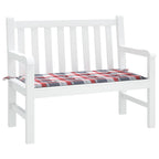 vidaXL Gartenbank-Auflage Rot Karomuster 100x50x3 cm Oxford-Gewebe