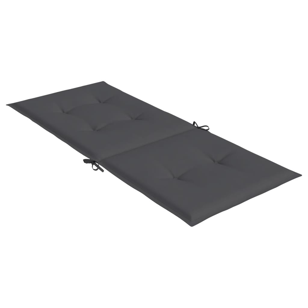 vidaXL Gartenstuhlauflagen für Hochlehner 6 Stk. Anthrazit 120x50x3 cm