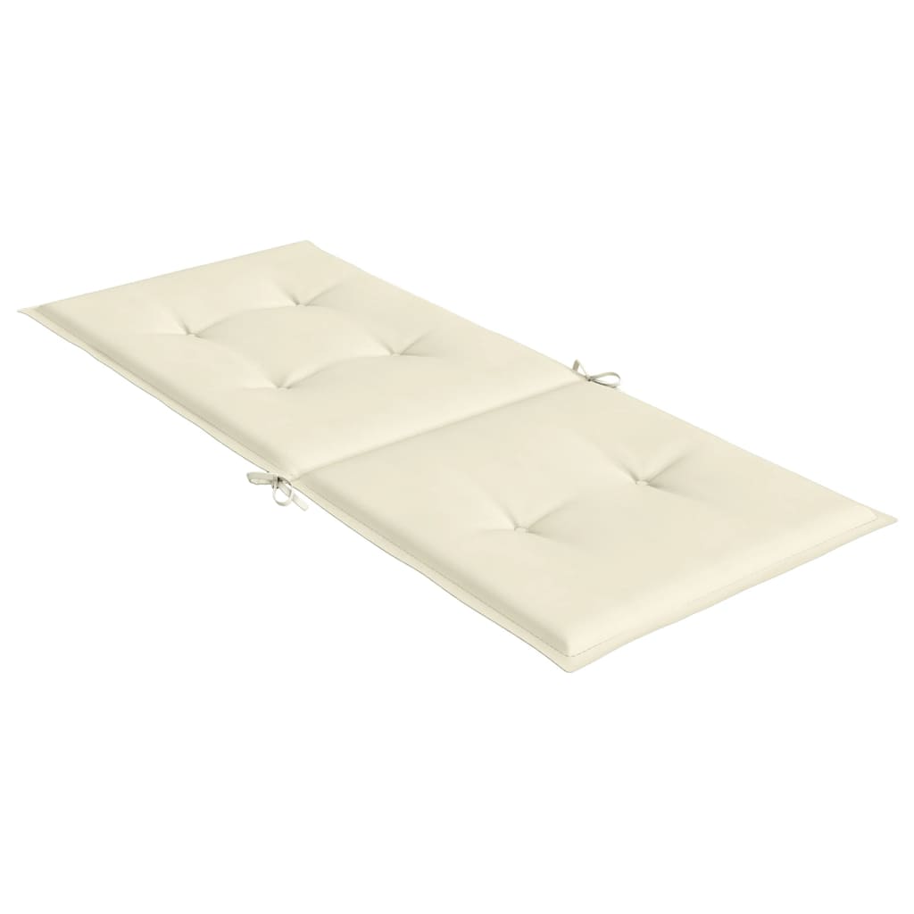 vidaXL Gartenstuhlauflagen für Hochlehner 6Stk. Creme 120x50x3cm Stoff