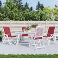 vidaXL Gartenstuhlauflagen für Hochlehner 4 Stk. Weinrot 120x50x3 cm