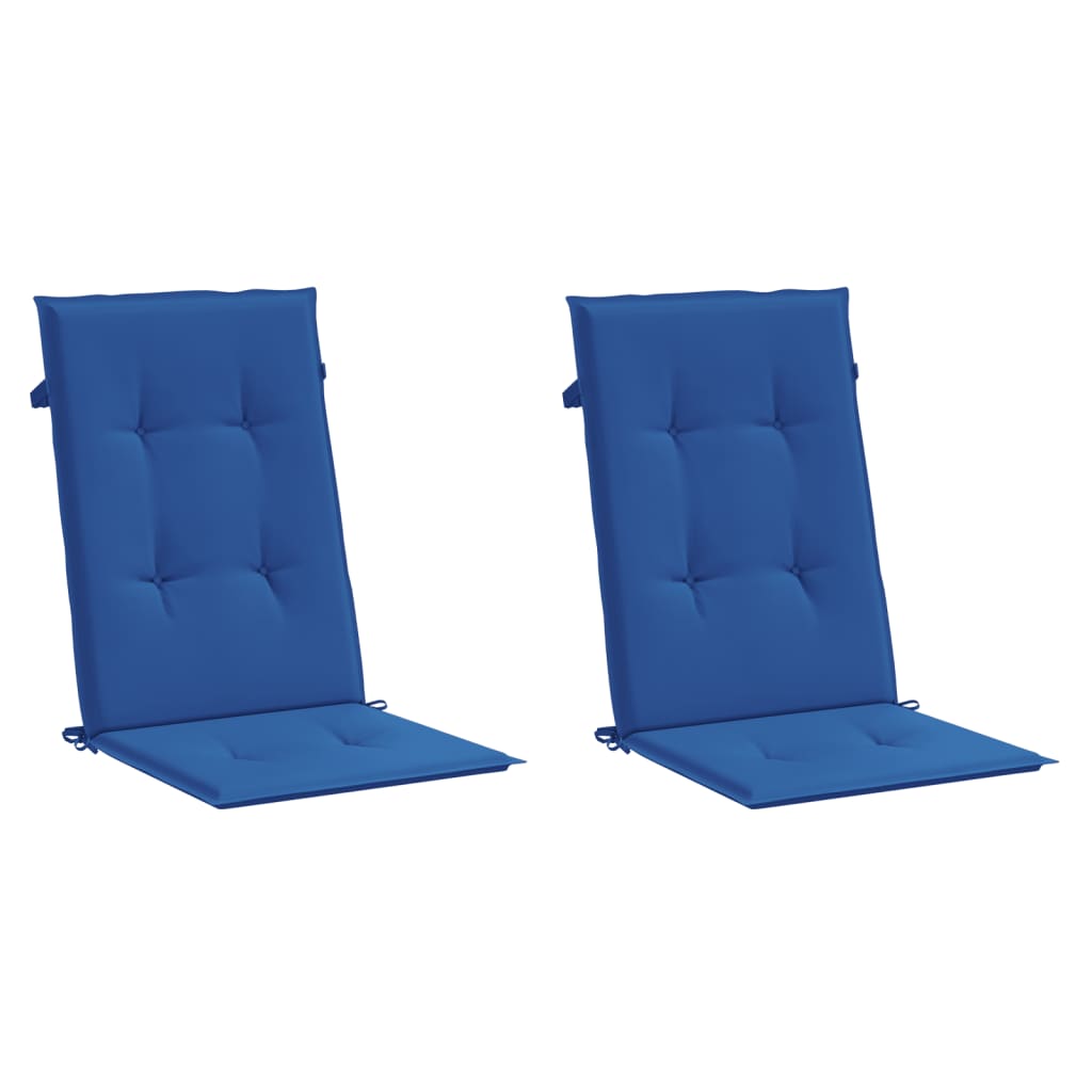 vidaXL Gartenstuhlauflagen für Hochlehner 2 Stk. Königsblau 120x50x3cm