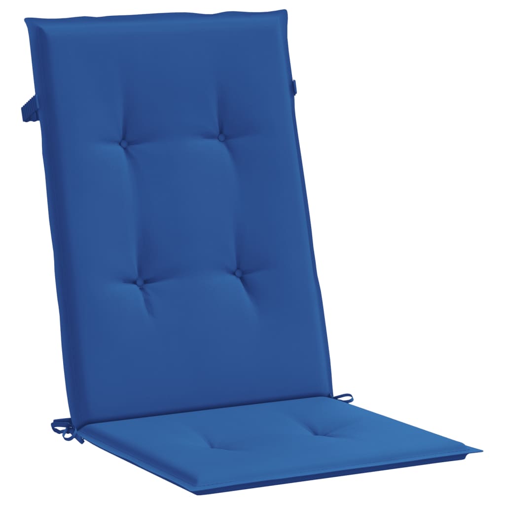 vidaXL Gartenstuhlauflagen für Hochlehner 2 Stk. Königsblau 120x50x3cm