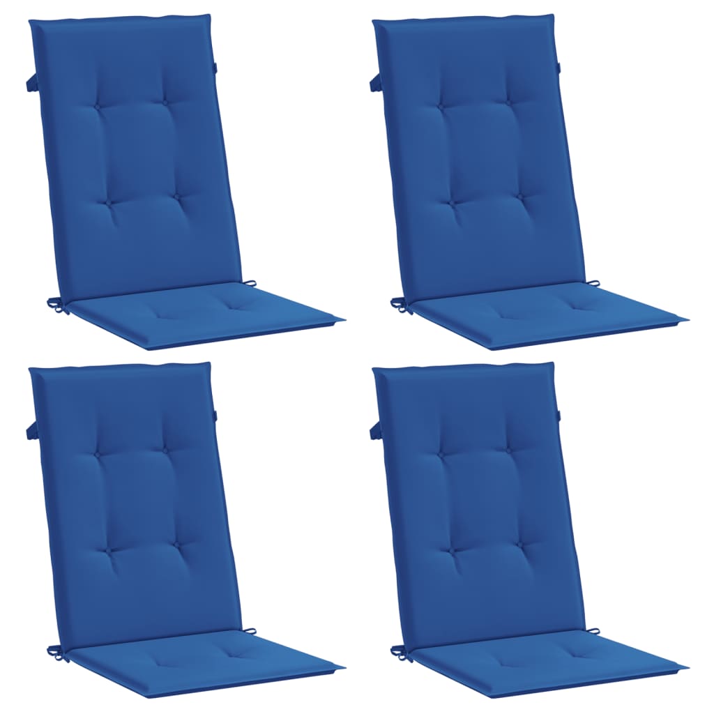 vidaXL Gartenstuhlauflagen für Hochlehner 4 Stk. Königsblau 120x50x3cm