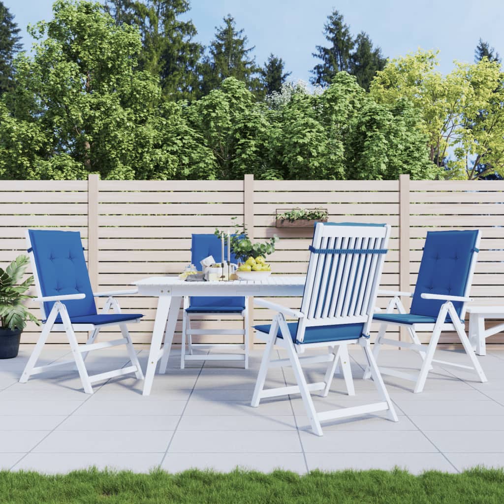 vidaXL Gartenstuhlauflagen für Hochlehner 4 Stk. Königsblau 120x50x3cm