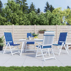 vidaXL Gartenstuhlauflagen für Hochlehner 4 Stk. Königsblau 120x50x3cm