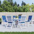 vidaXL Gartenstuhlauflagen für Hochlehner 6 Stk. Königsblau 120x50x3cm
