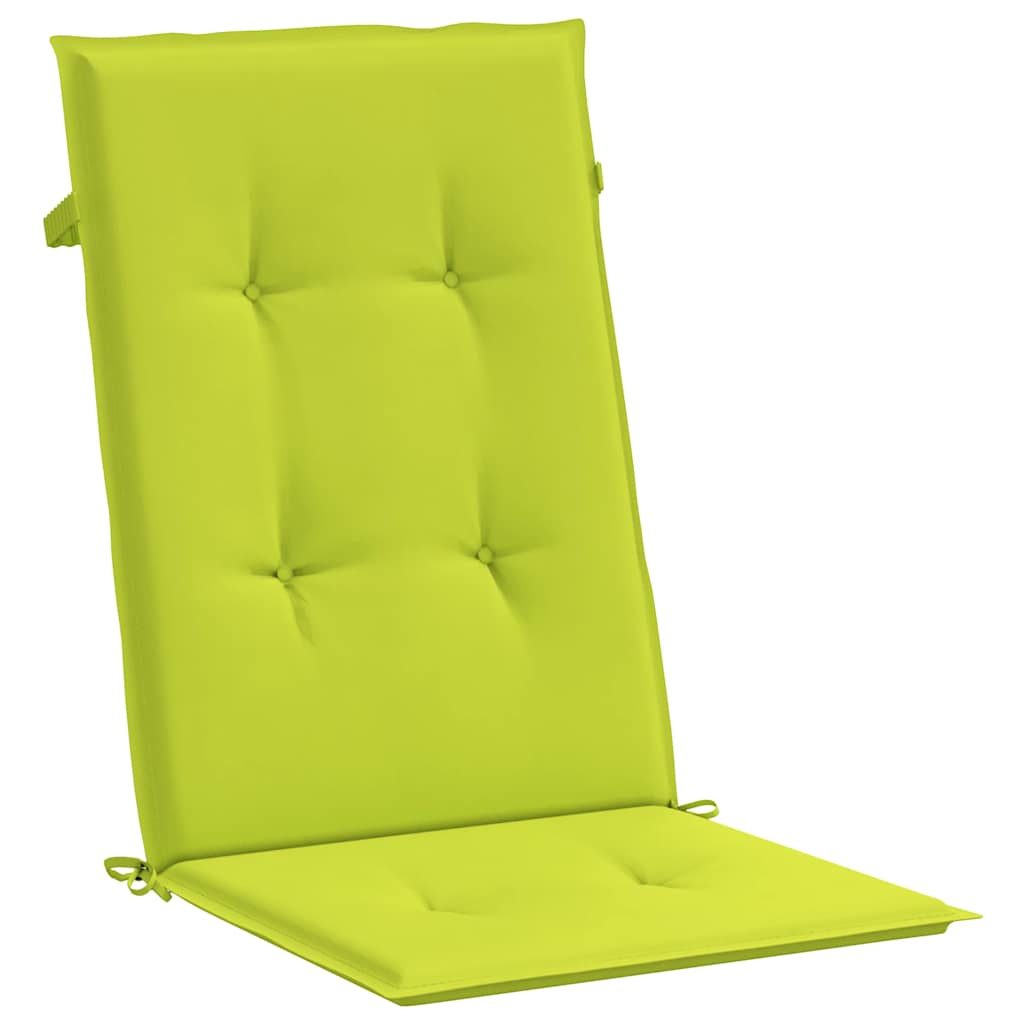 vidaXL Gartenstuhlauflagen für Hochlehner 2 Stk. Knallgrün 120x50x3 cm