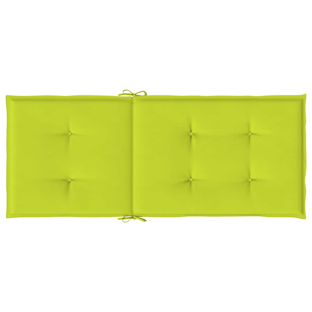 vidaXL Gartenstuhlauflagen für Hochlehner 2 Stk. Knallgrün 120x50x3 cm