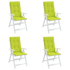 vidaXL Gartenstuhlauflagen für Hochlehner 4 Stk. Knallgrün 120x50x3 cm