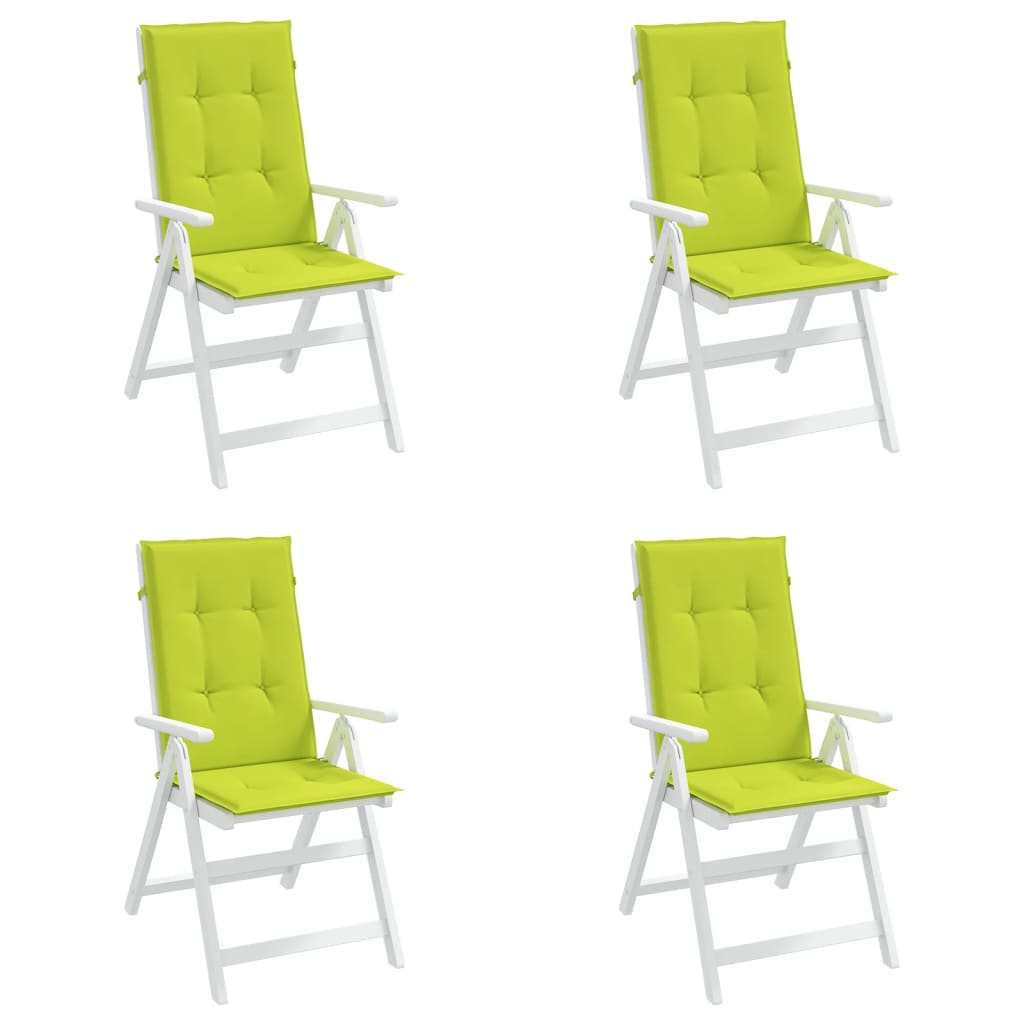 vidaXL Gartenstuhlauflagen für Hochlehner 4 Stk. Knallgrün 120x50x3 cm