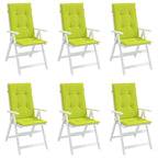 vidaXL Gartenstuhlauflagen für Hochlehner 6 Stk. Knallgrün 120x50x3 cm