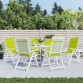 vidaXL Gartenstuhlauflagen für Hochlehner 6 Stk. Knallgrün 120x50x3 cm