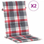 vidaXL Gartenstuhlauflagen für Hochlehner 2 Stk. 120x50x3 cm Stoff