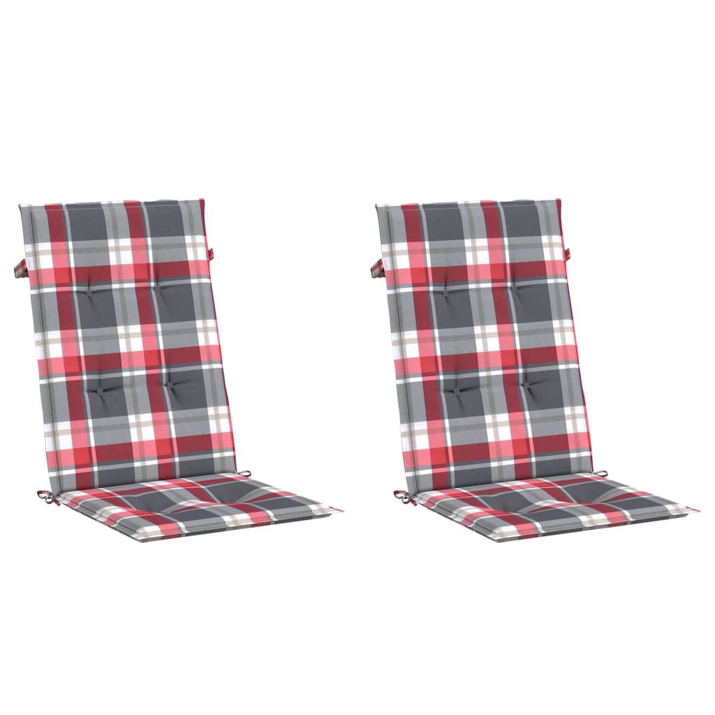 vidaXL Gartenstuhlauflagen für Hochlehner 2 Stk. 120x50x3 cm Stoff