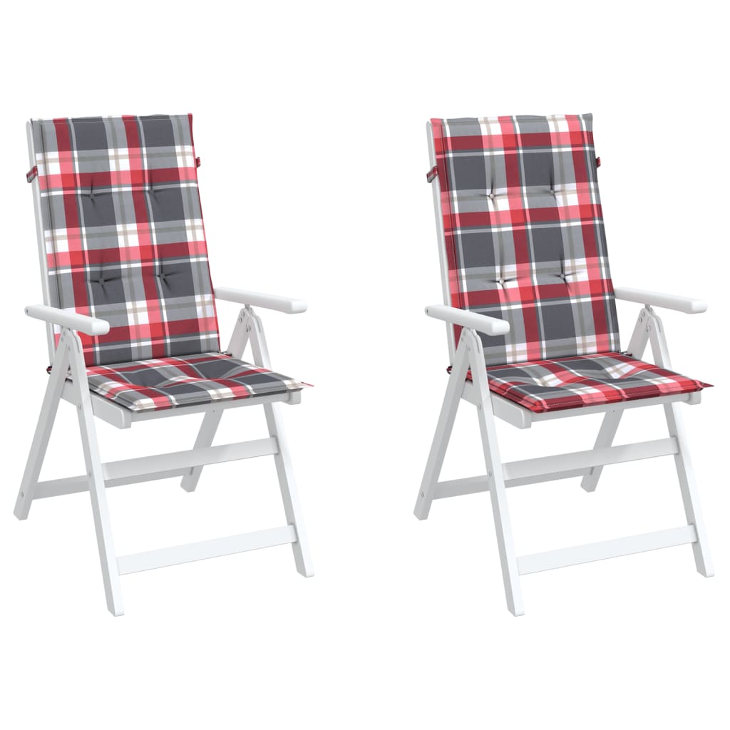 vidaXL Gartenstuhlauflagen für Hochlehner 2 Stk. 120x50x3 cm Stoff