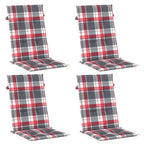 vidaXL Gartenstuhlauflagen für Hochlehner 4 Stk. 120x50x3 cm Stoff