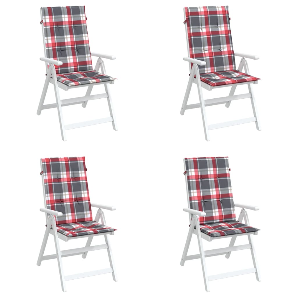 vidaXL Gartenstuhlauflagen für Hochlehner 4 Stk. 120x50x3 cm Stoff