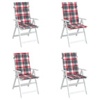 vidaXL Gartenstuhlauflagen für Hochlehner 4 Stk. 120x50x3 cm Stoff