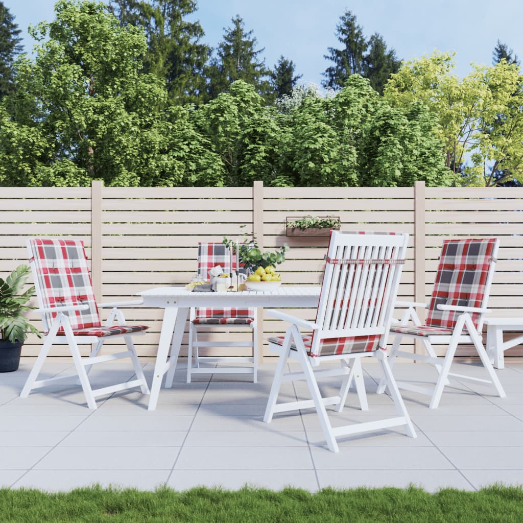 vidaXL Gartenstuhlauflagen für Hochlehner 4 Stk. 120x50x3 cm Stoff