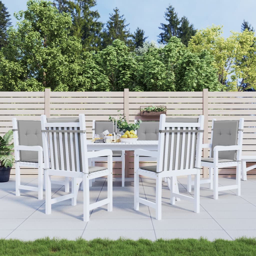 vidaXL Gartenstuhlauflagen für Niedriglehner 6 Stk. Grau Oxford-Gewebe
