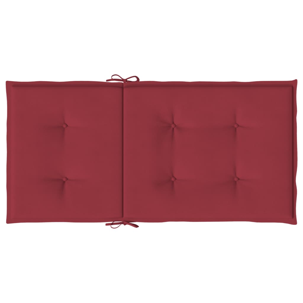 vidaXL Gartenstuhlauflagen für Niedriglehner 2 Stk. Weinrot 100x50x3cm