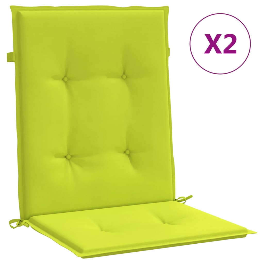 vidaXL Gartenstuhlauflagen für Niedriglehner 2Stk Knallgrün 100x50x3cm