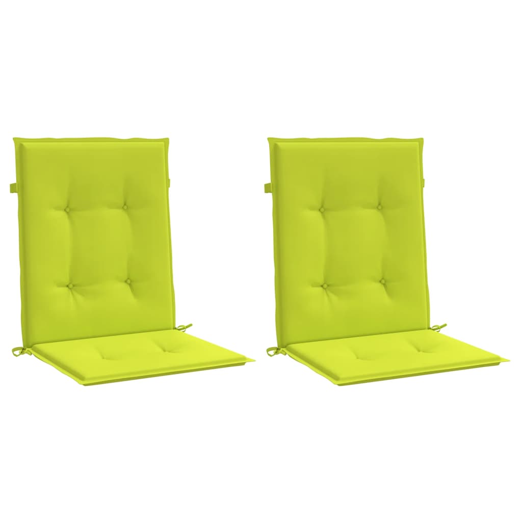 vidaXL Gartenstuhlauflagen für Niedriglehner 2Stk Knallgrün 100x50x3cm
